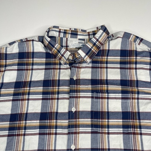 Old Navy Shirt Button Plaid Oxford Cotton Slim Fit Gorp Outdoor Hiking Western - Picture 3 of 11